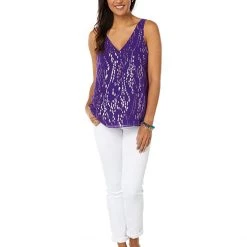 Lilly Pulitzer Shirts & Tops Florin Silk Sleeveless V-Neck -Lilly Pulitzer Sales Store 61IpMymoOXL. AC SR736920