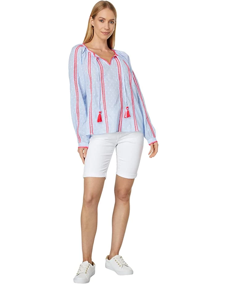 Lilly Pulitzer Shirts & Tops Mardi Long Sleeve Chambray 4 Lilly Pulitzer Shirts & Tops Mardi Long Sleeve Chambray - Image 4