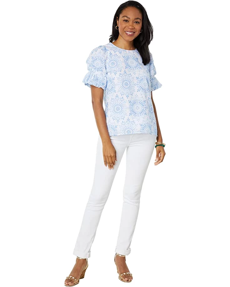 Lilly Pulitzer Shirts & Tops Lailah Short Sleeve Eyelet 4 Lilly Pulitzer Shirts & Tops Lailah Short Sleeve Eyelet - Image 4