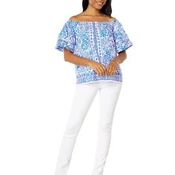 Lilly Pulitzer Shirts & Tops Frankee Off-the-Shoulder -Lilly Pulitzer Sales Store 7174Hc7QgZL. AC SR736920