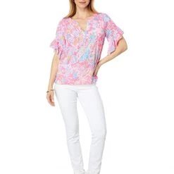 Lilly Pulitzer Shirts & Tops Quinna Short Sleeve Top -Lilly Pulitzer Sales Store 71CQyupsnnL. AC SR736920