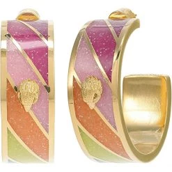 Kurt Geiger London Signature Rainbow Huggie Earrings
