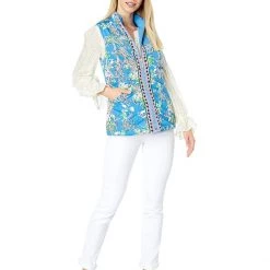 Lilly Pulitzer Coats & Outerwear Deanne Reversible Vest -Lilly Pulitzer Sales Store 71LbRTHZnuL. AC SR736920