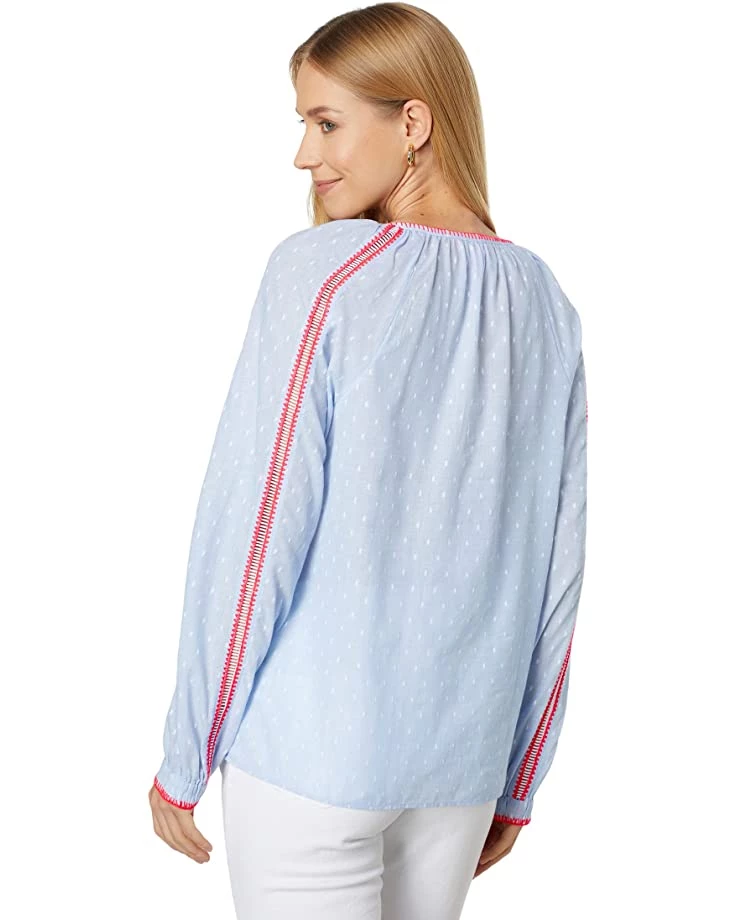 Lilly Pulitzer Shirts & Tops Mardi Long Sleeve Chambray 2 Lilly Pulitzer Shirts & Tops Mardi Long Sleeve Chambray - Image 2