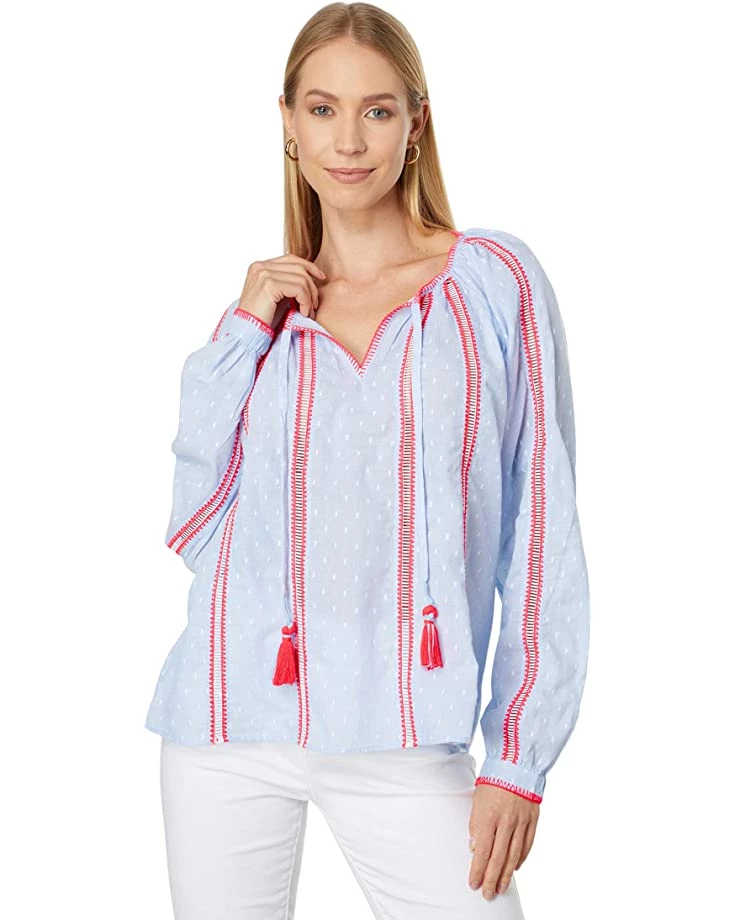 Lilly Pulitzer Shirts & Tops Mardi Long Sleeve Chambray 1 Lilly Pulitzer Shirts & Tops Mardi Long Sleeve Chambray