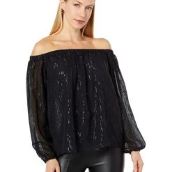 Lilly Pulitzer Shirts & Tops Emilee Long Sleeve Off-the-Shoulder