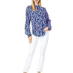 Lilly Pulitzer Shirts & Tops Sea View Button-Down -Lilly Pulitzer Sales Store 71kE9L37sL. AC SR736920