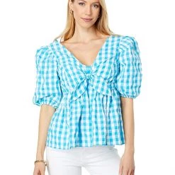 Lilly Pulitzer Shirts & Tops Sarafina Short Sleeve Gingham