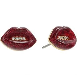Kurt Geiger London Resin Lip Stud Earrings