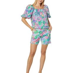 Lilly Pulitzer Shirts & Tops Lettie Short Sleeve Cotton -Lilly Pulitzer Sales Store 71zFrgK9u8L. AC SR736920