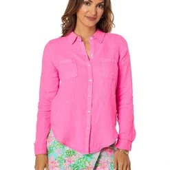 Lilly Pulitzer Shirts & Tops Sea View Button Down -Lilly Pulitzer Sales Store 71zjTR3TEiL. AC SR736920