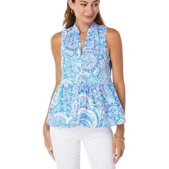 Lilly Pulitzer Shirts & Tops Novella Ruffle Hem Top