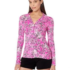 Lilly Pulitzer Sleepwear Pj Knit Long Sleeve Button-Up Top -Lilly Pulitzer Sales Store 81 gg9AvjbL. AC SR736920