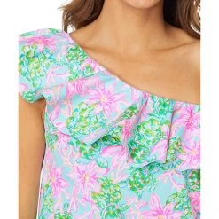 Lilly Pulitzer Shirts & Tops Zeldie One Shoulder Ruffle -Lilly Pulitzer Sales Store 81 w5aKNIL. AC SR736920