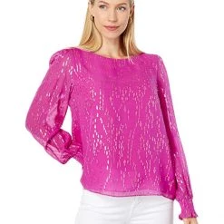 Lilly Pulitzer Shirts & Tops Idina Long Sleeve Silk Top -Lilly Pulitzer Sales Store 815R yAd5XL. AC SR736920