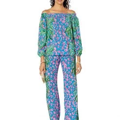 Lilly Pulitzer Shirts & Tops Blakely Long Sleeve Off-the-Shoulder -Lilly Pulitzer Sales Store 81LhlRC6JGL. AC SR736920