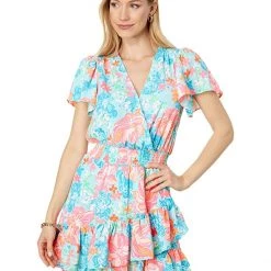 Lilly Pulitzer Dresses Maryanne Flutter Sleeve Stretch