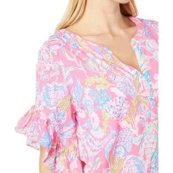 Lilly Pulitzer Shirts & Tops Quinna Short Sleeve Top -Lilly Pulitzer Sales Store 81hAQBC7nSL. AC SR736920