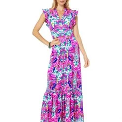Lilly Pulitzer Dresses Adriann Flutter Sleeve Maxi