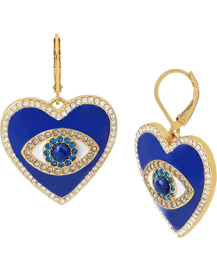 Kurt Geiger London Evil Eye Heart Leverback Earrings 1 Kurt Geiger London Evil Eye Heart Leverback Earrings
