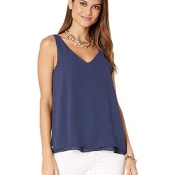 Lilly Pulitzer Shirts & Tops Reversible Florin Sleeveless V-Neck -Lilly Pulitzer Sales Store 81mJrSFo9dL. AC SR736920
