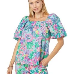Lilly Pulitzer Shirts & Tops Lettie Short Sleeve Cotton
